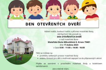 DEN OTEVŘENÝCH DVEŘÍ – MŠ MIKULÁŠSKÁ